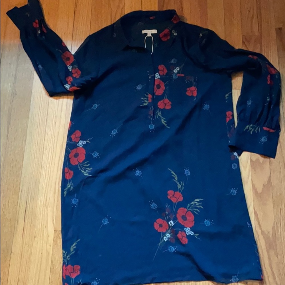 Joie blue and floral dress